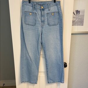 Womens J Crew slim wide leg jeans size 31